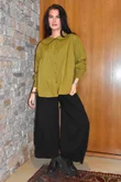 Paloma Tela Peter Pan Blouse Mucky Olive